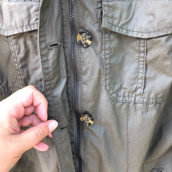 Buffalo David Bitton Small Shirt Jacket Khaki Army Olive Green - Picture 6 of 8